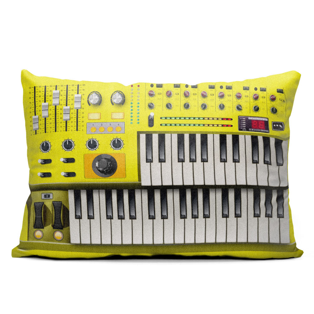 Double Keyboard Synth - Throw Pillow