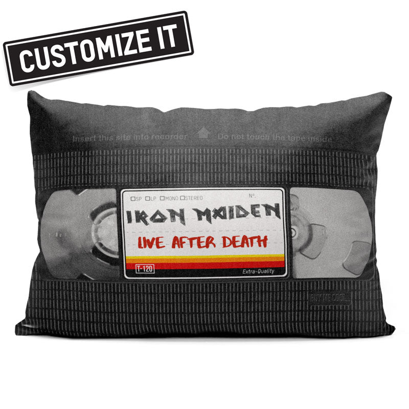 Iron Maiden VHS Tape - Throw Pillow