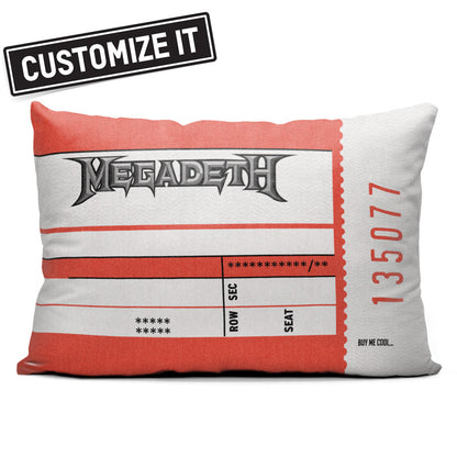 Megadeth Concert Stub - Throw Pillow
