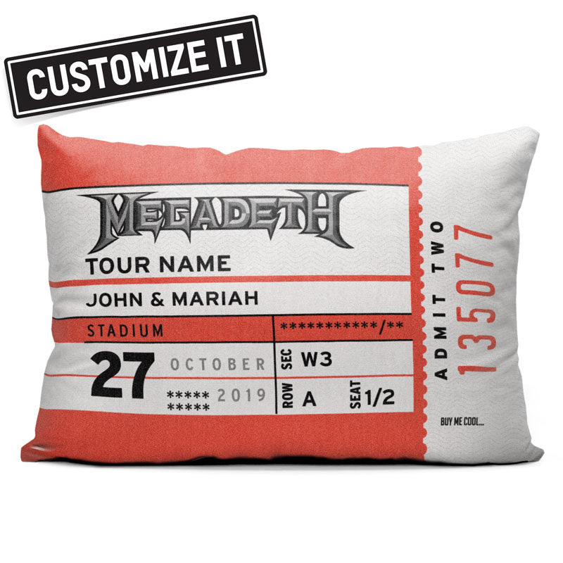 Megadeth Concert Stub - Throw Pillow