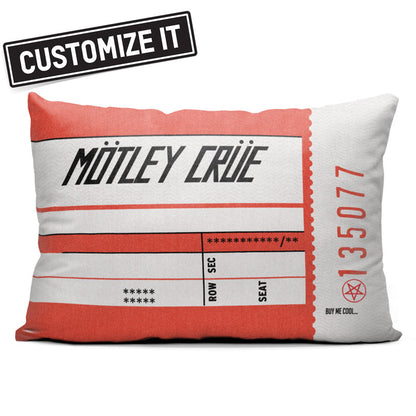 Mötley Crüe Concert Stub - Throw Pillow