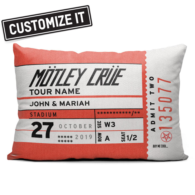 Mötley Crüe Concert Stub - Throw Pillow