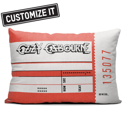 Ozzy Osbourne Concert Stub - Throw Pillow