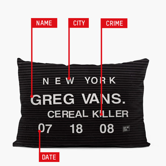 Mugshot - Custom - Throw Pillow